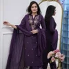 SI 196 Rayon Slub With Embroidery Work Top With Bottom Dupatta Online Wholesale